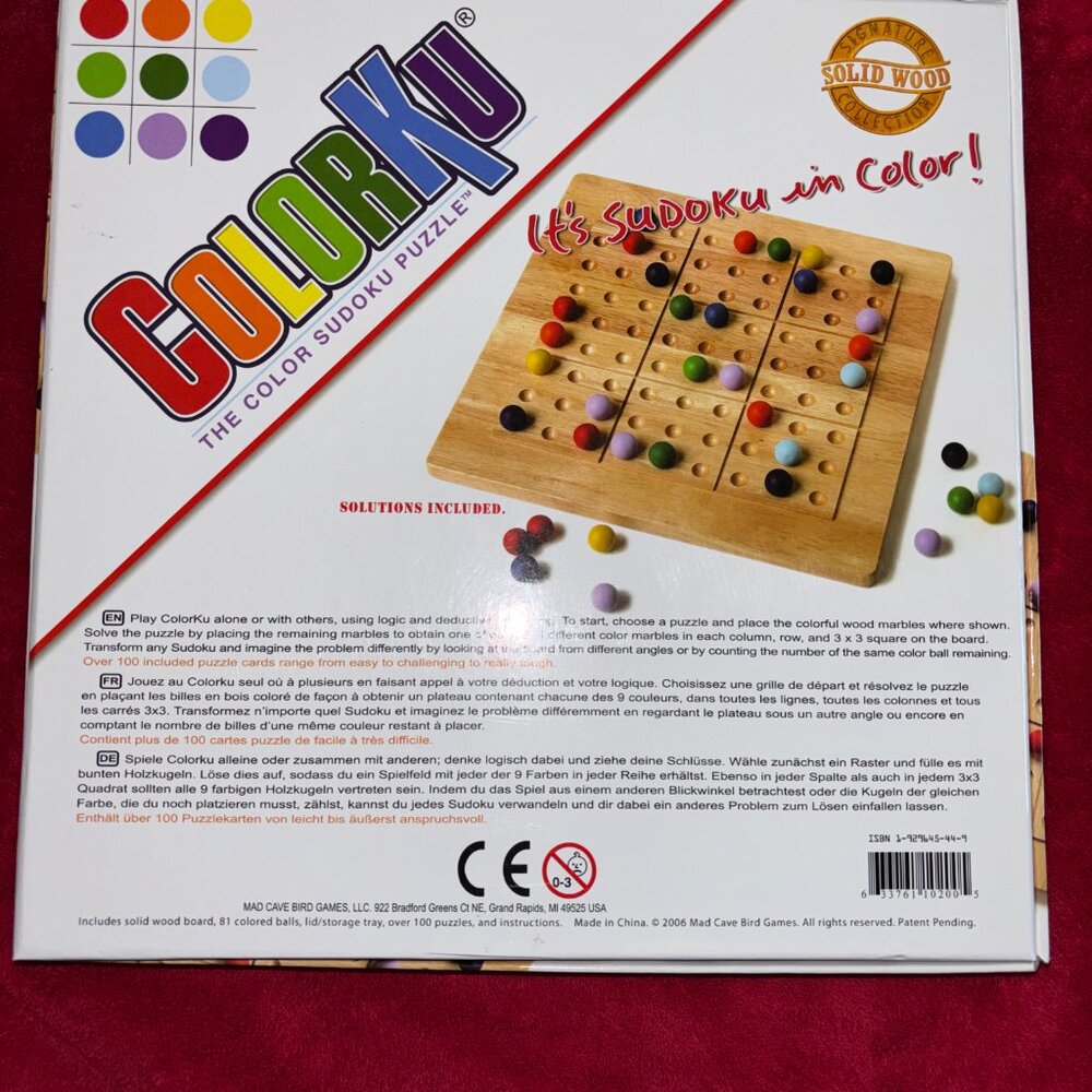 NEW ColorKu Sudoku Puzzle - Picture 2 of 4